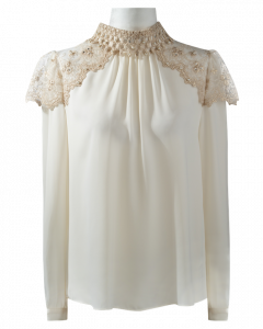 Mid collar lace blouse - Yedina